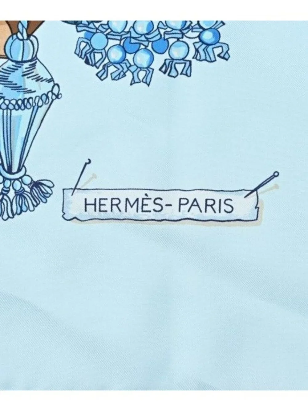 Hermes Bandana Scarf Blue - Picture 3 of 6